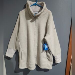 Columbia Juniper Peak Full Zip Cream Sherpa Fleece Size 3X New